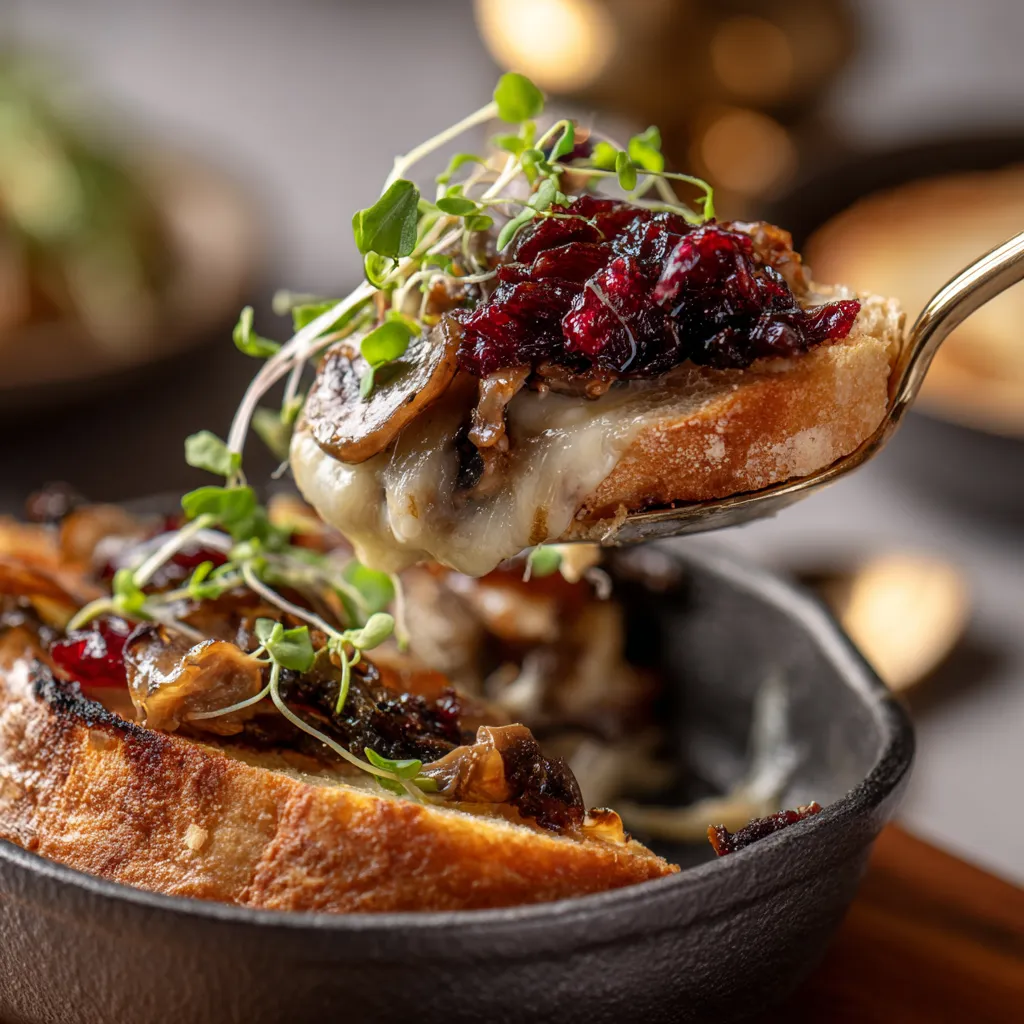 Na tle stołu, w misce, znajduje się wyjątkowo smaczna świejeczna zapiekanka gourmet.
