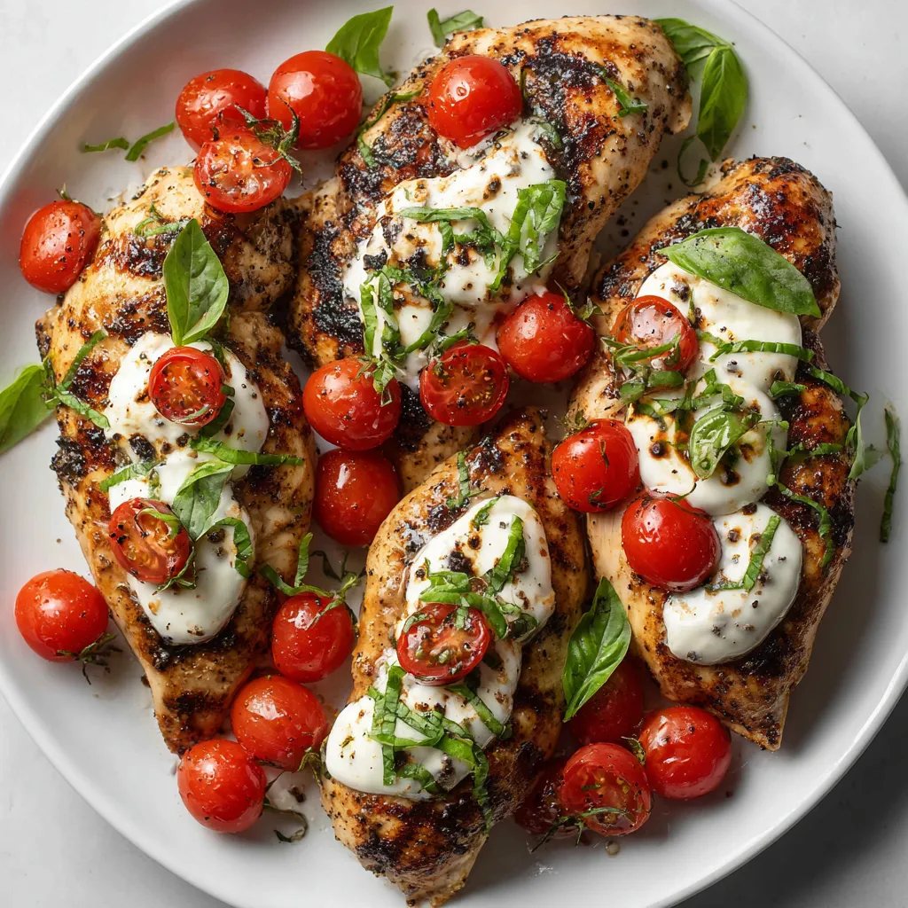Na tle białego talerza, którym jest podstawą grilled pesto chicken flatbread.