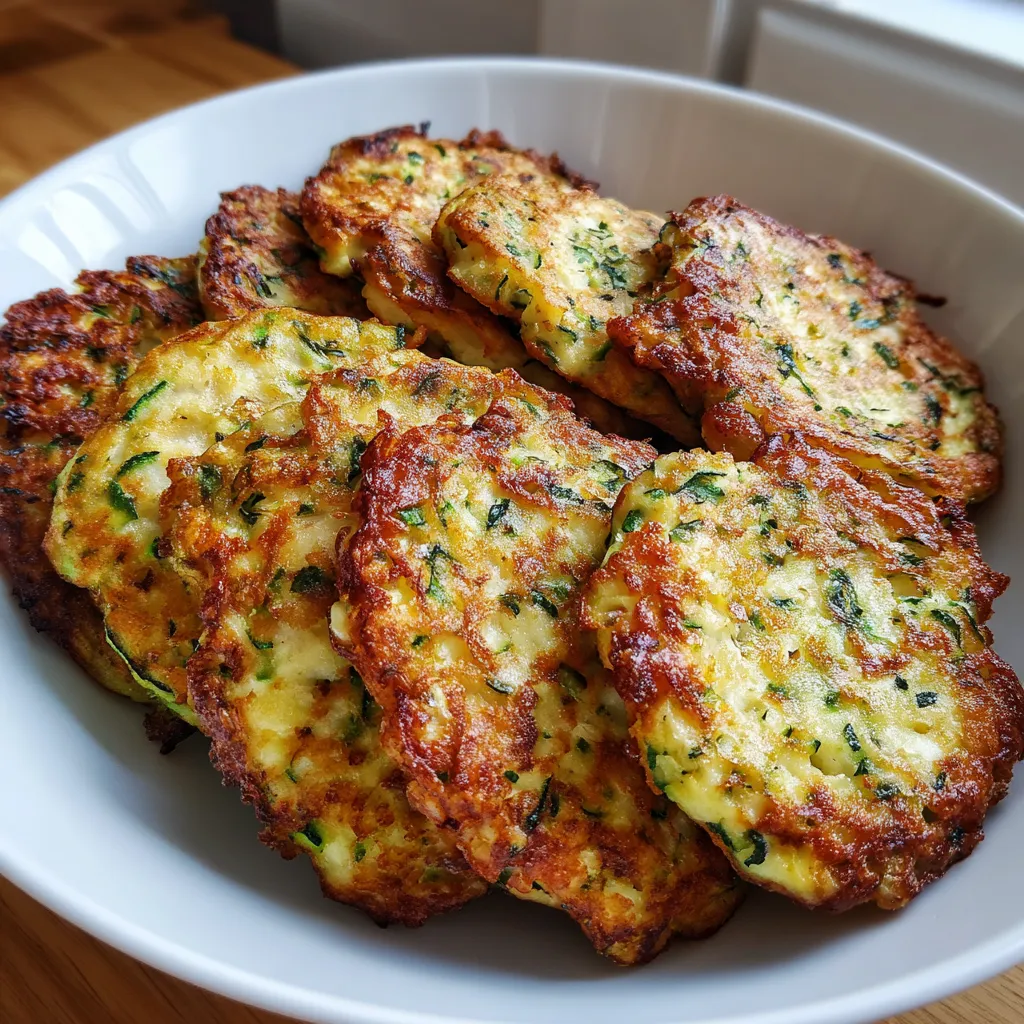 Na tle blatu zucchini fritters, czyli ziemniaczanek, w misce ziemniaczane są gotowane ziemniaczane.