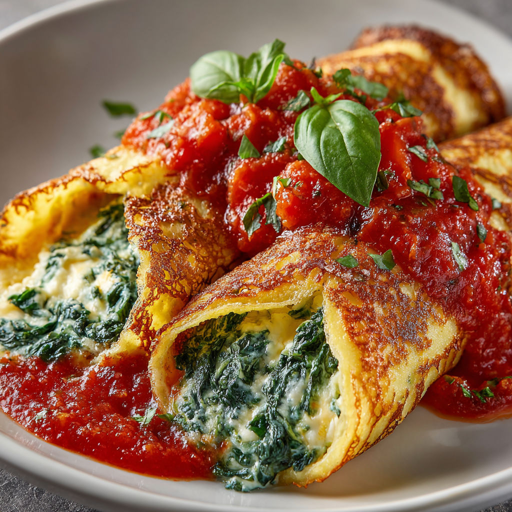 A plate of food with a sauce on it.
