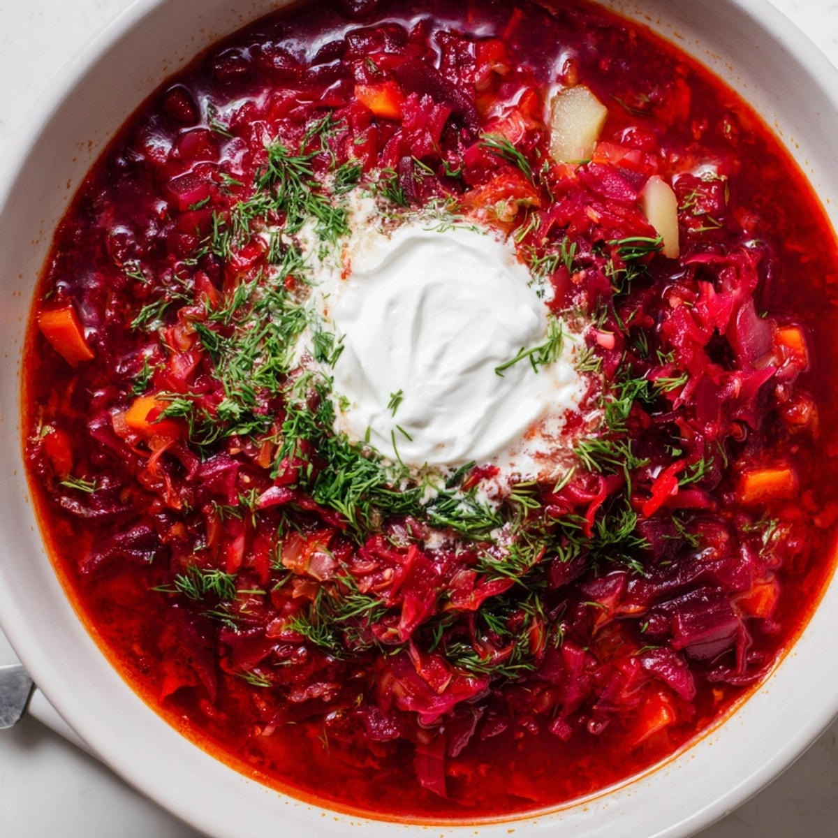 Bogaty, wegański czerwony barszcz z mleczkiem kokosowym, pyszna i odżywcza zupa z buraków.