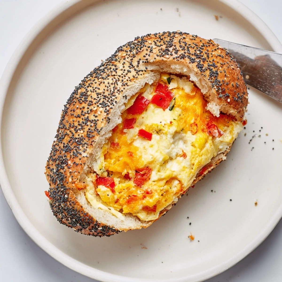 Białe Rebel Soda Bagel Boats z delikatnym serem cheddar i świeżymi szczypiorkami