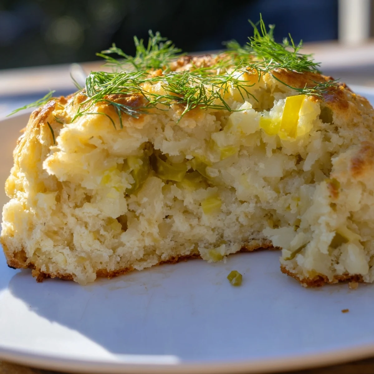 Słoneczne scones ziemniaczano-korniszonowe z Tatarami na pyszne brunchowe danie.