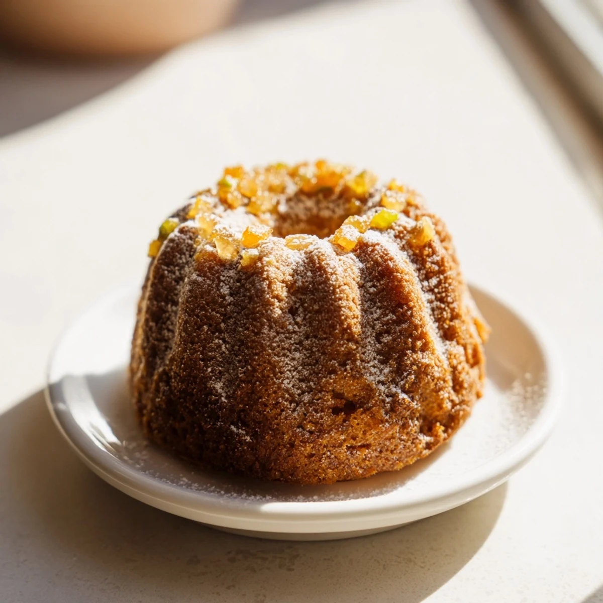 Aromatyczne mufinki imbirowe z suszonymi owocami, doskonałe na popołudniową herbatę.