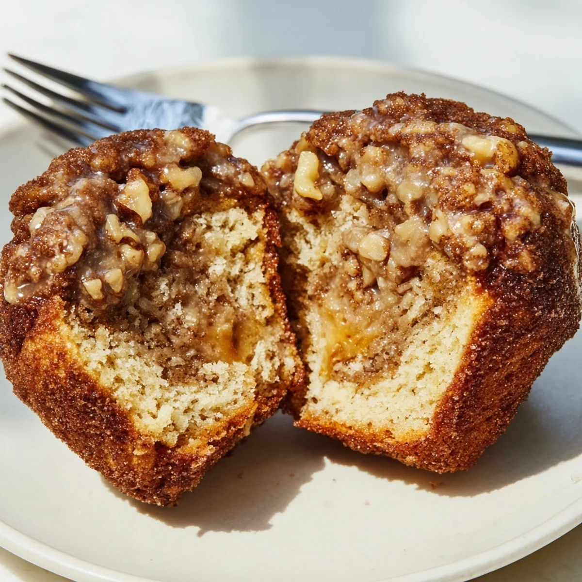 Miękkie, puszyste muffiny z miodem i orzechami włoskimi - idealny na deser.