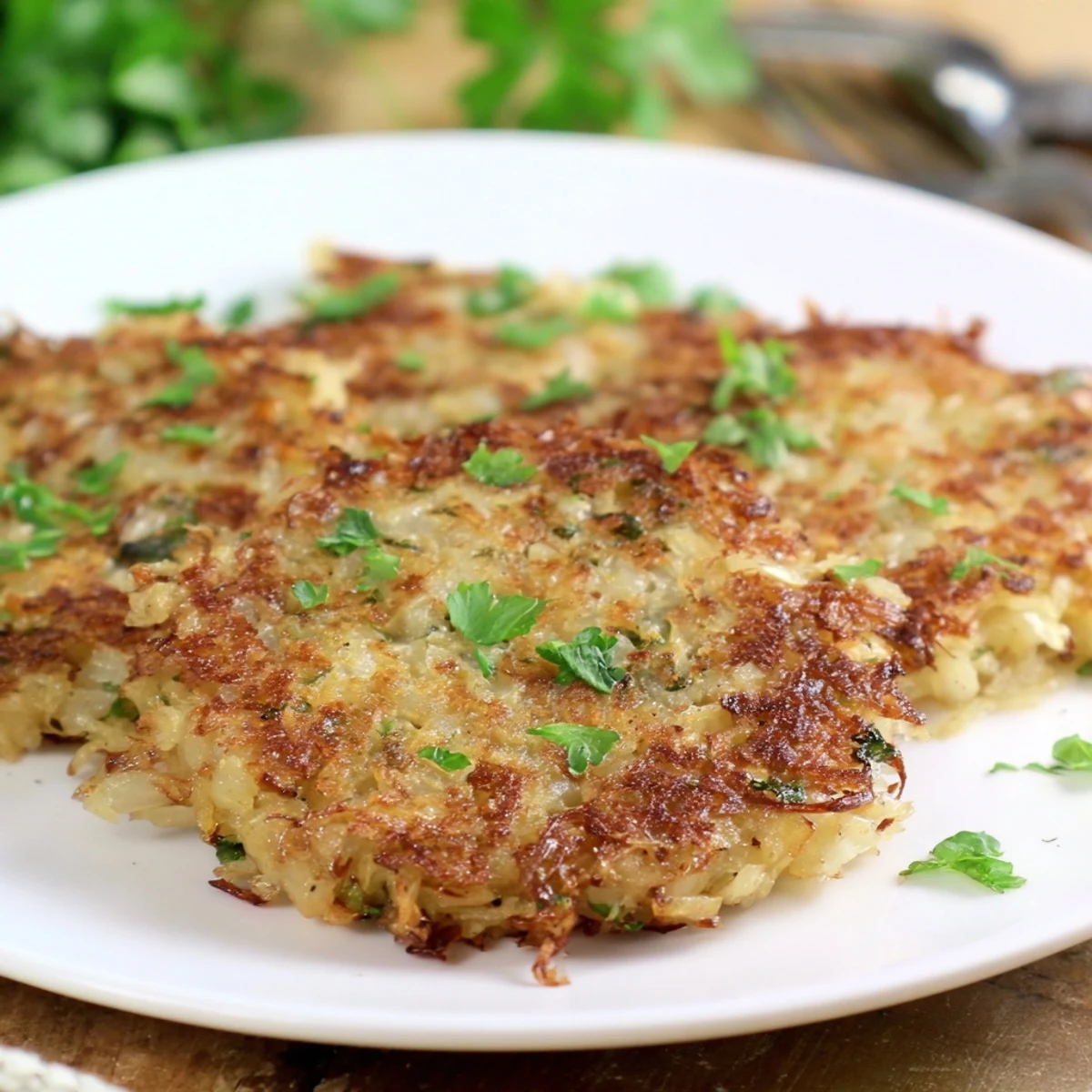 Chrupiące placki z kapusty kiszonej, doskonałe z sosem śmietanowym i sałatką.