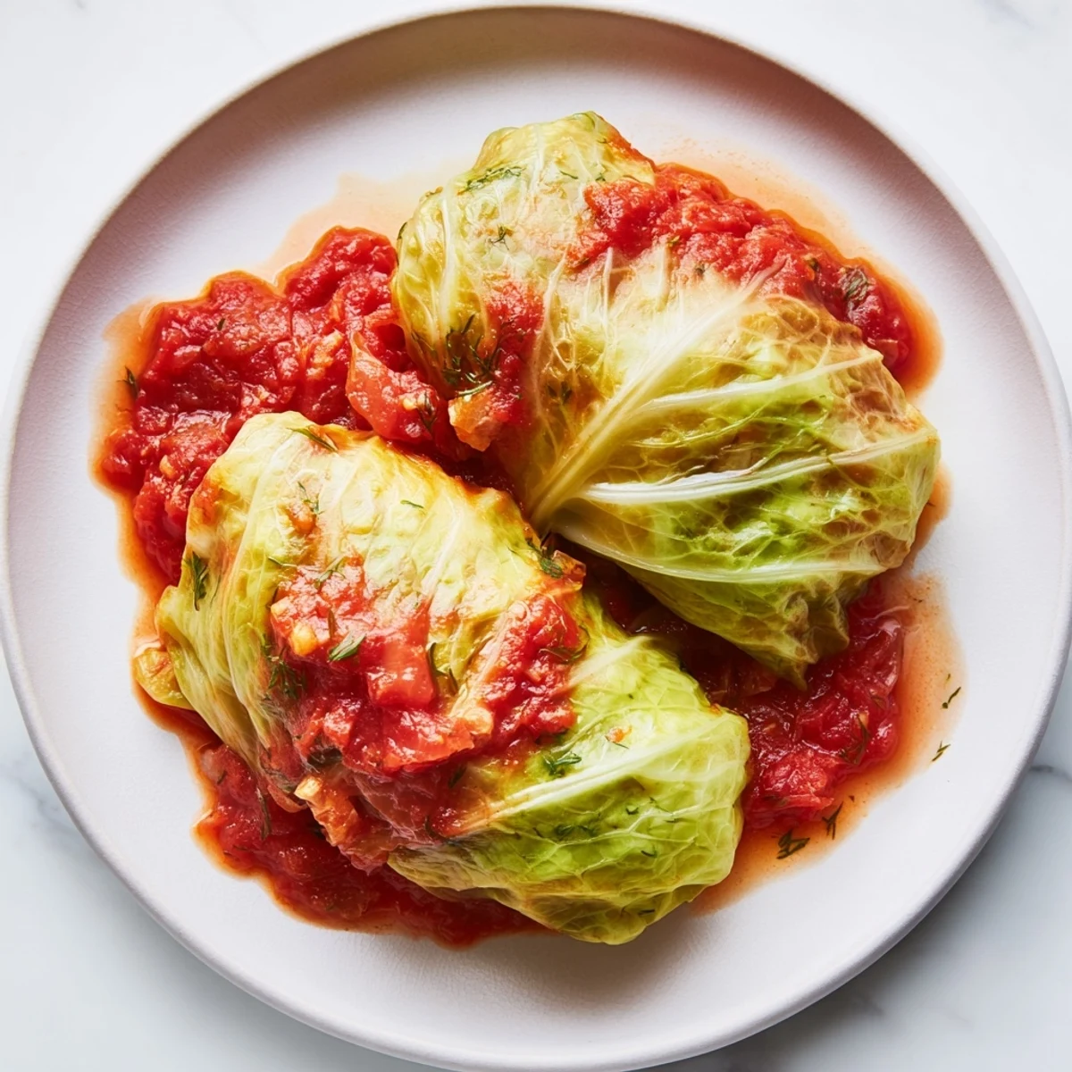 Gotowe do spożycia mini gołąbki: połączenie mięsa, ryżu i sosu Rococo w polskiej kuchni.