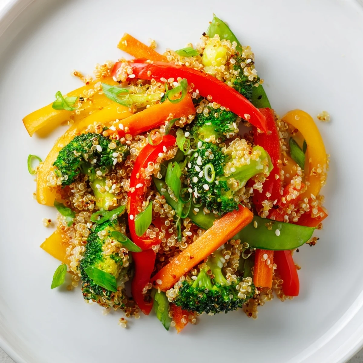 Delightful Frozen Vegetable Stir-Fry with colorful veggies and fluffy buckwheat, ready to eat.