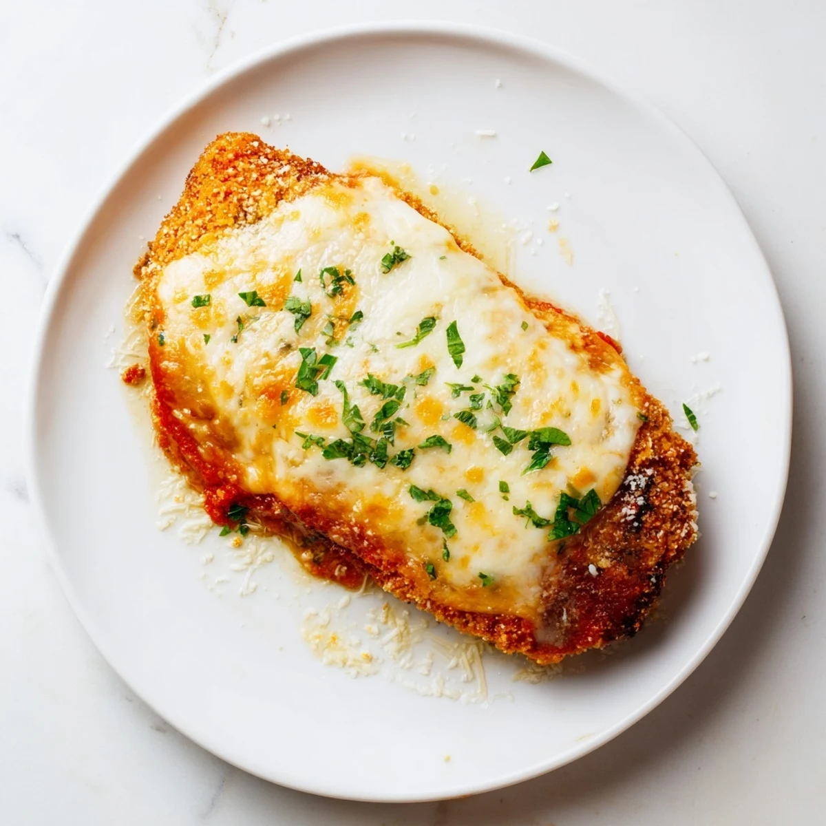 Ten sycący schabowy z serem, pięknie zarumieniony, czeka na degustację, pachnący ziołami.