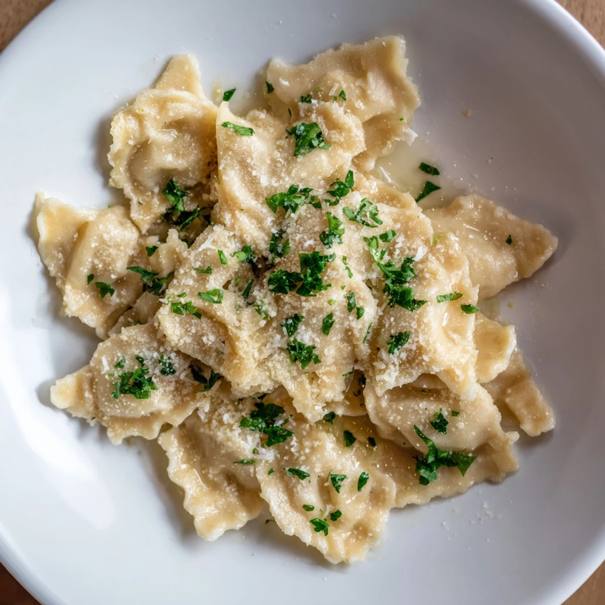 Close-up of freshly cooked Lightened Kluski Appetizer, a delicious and savory Polish appetizer.