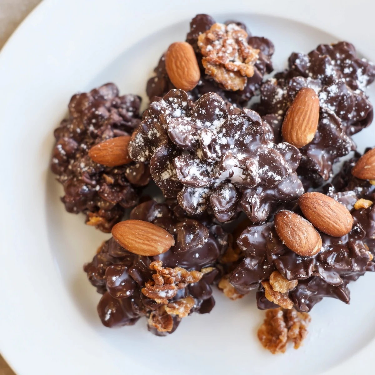 Pinecone chocolate nut clusters
