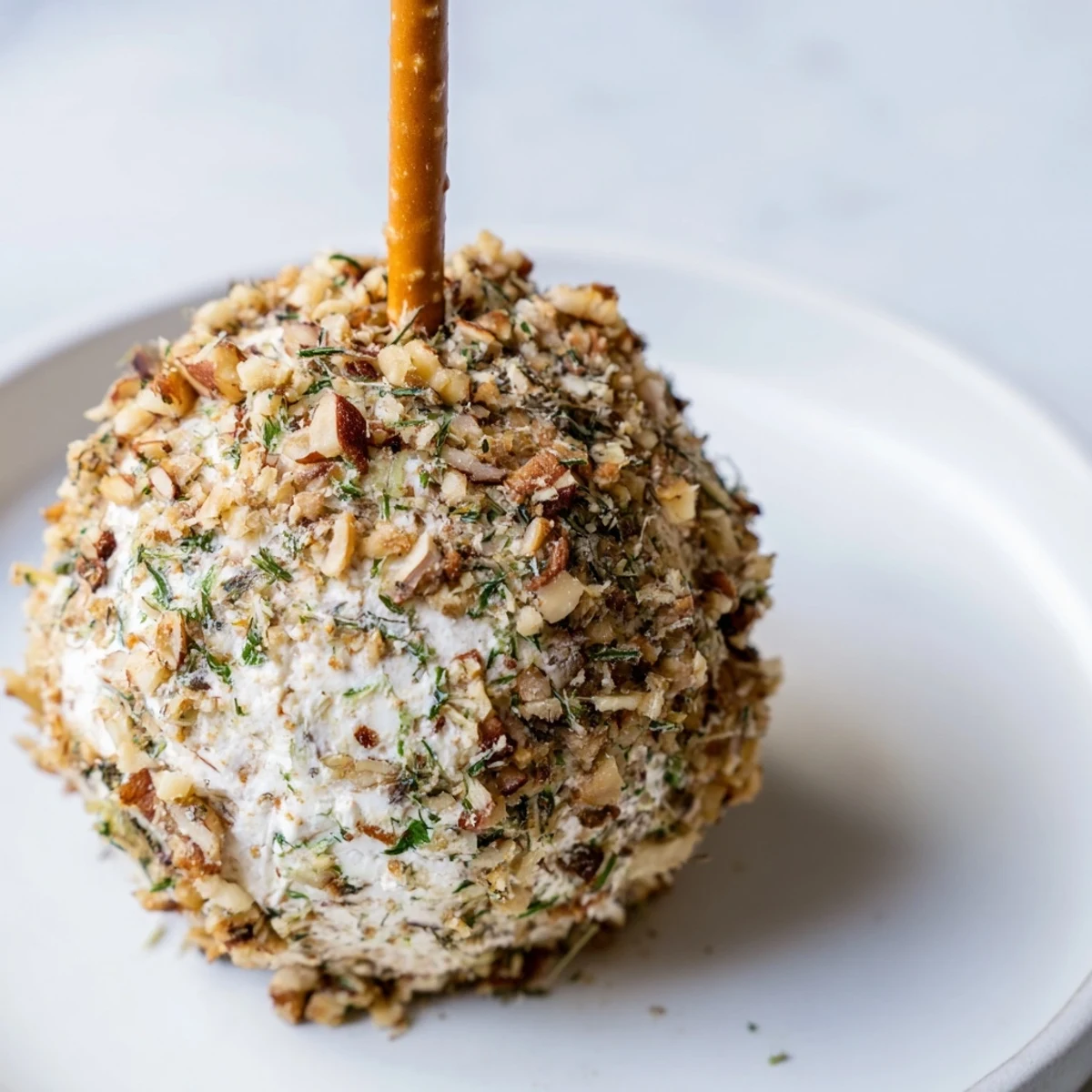 Close-up of elegant Champagne Cork Cheese Balls, ready to be served on a platter for the party.