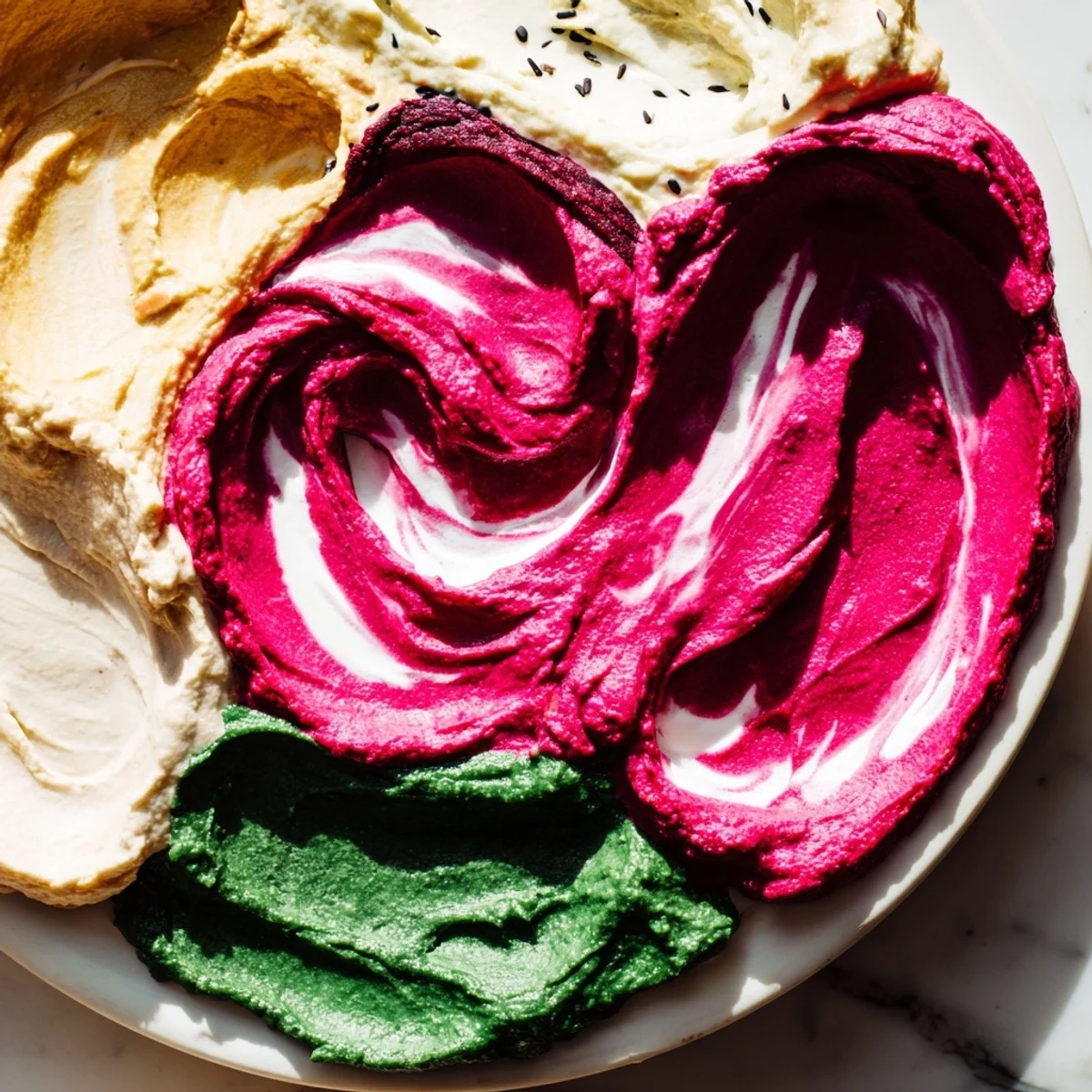 Kolorowe dzbany z dipami