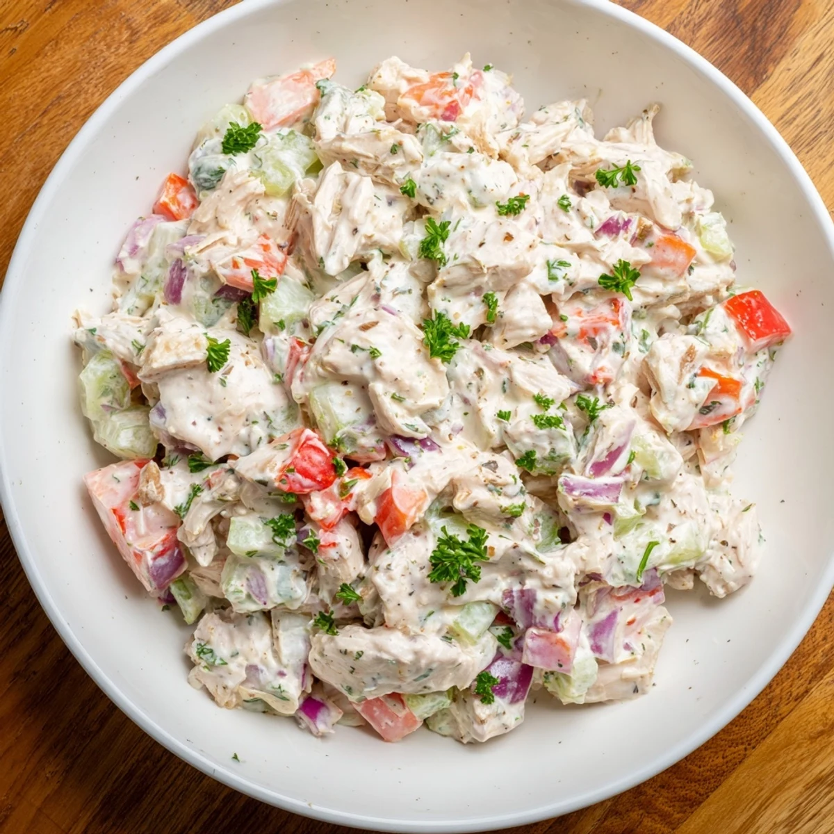 Znakomita sałatka z kurczaka z puszki z przyprawą Mrs. Dash, gotowa w 10 minut.