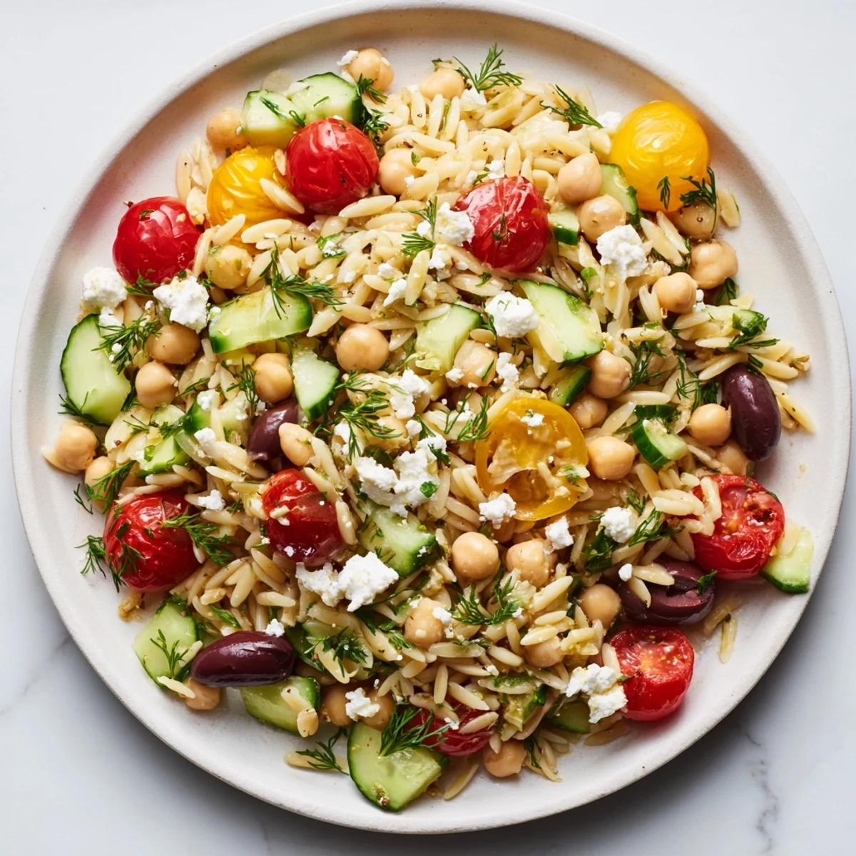 grecka cytrynowa sałatka orzo