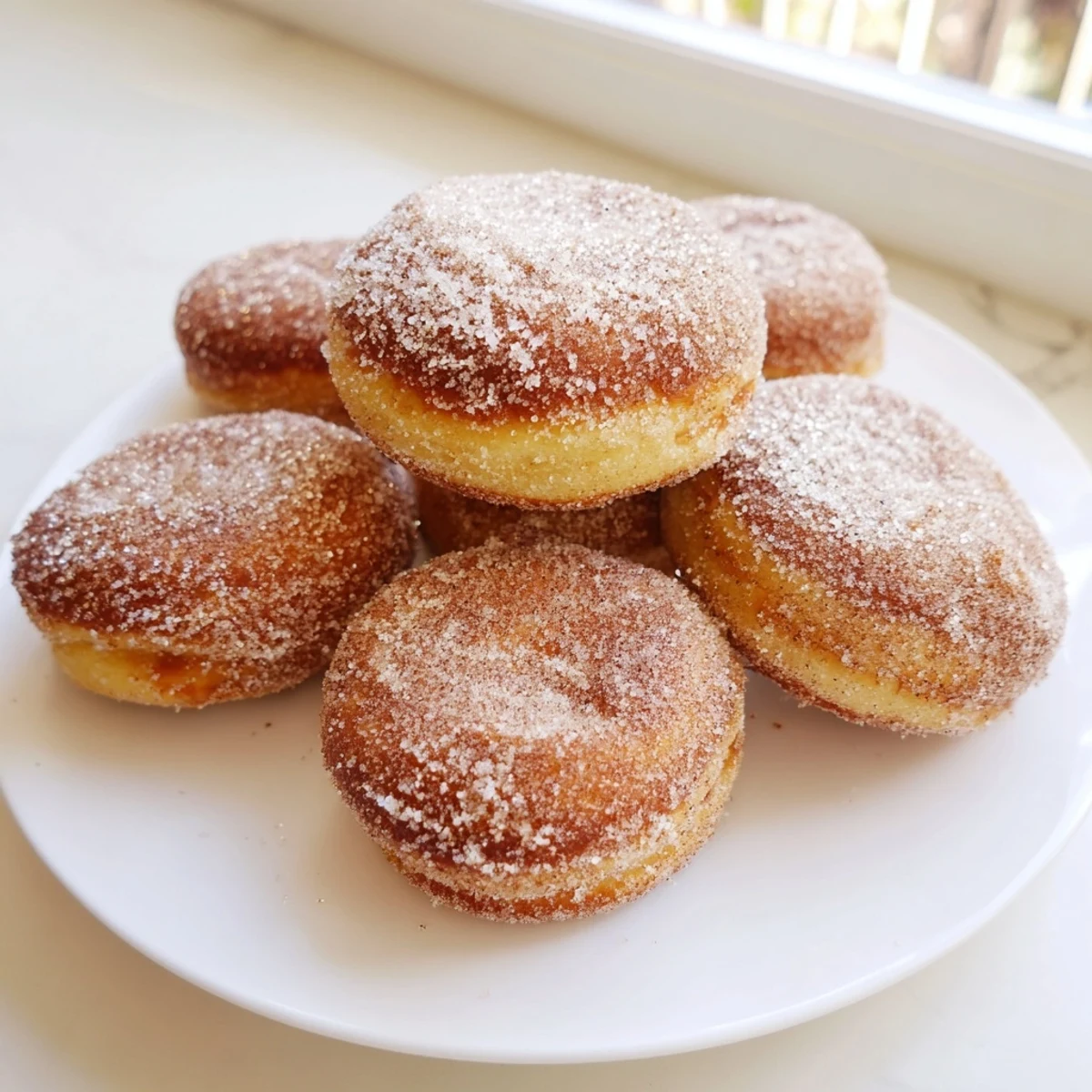 Cukrowo-cynamonowe pieczone pączki