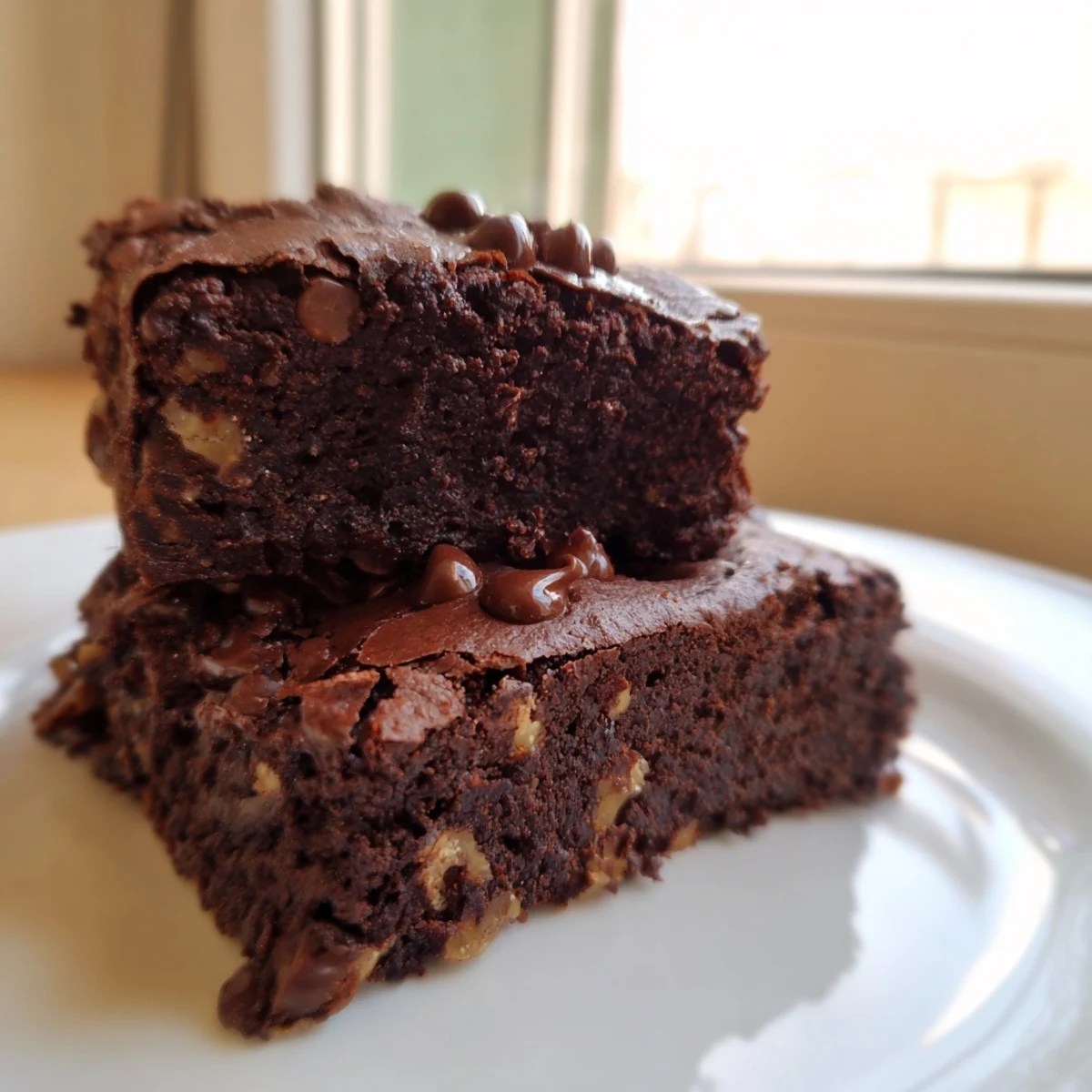 Warm, chocolatey black bean brownies, perfectly textured, a delicious gluten-free dessert option.