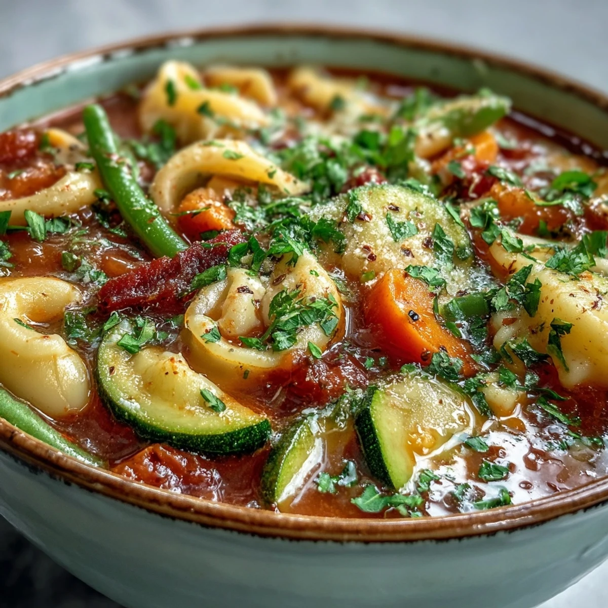 Aromatyczna, rozgrzewająca zupa Minestrone z bogactwem warzyw, idealna na jesień.