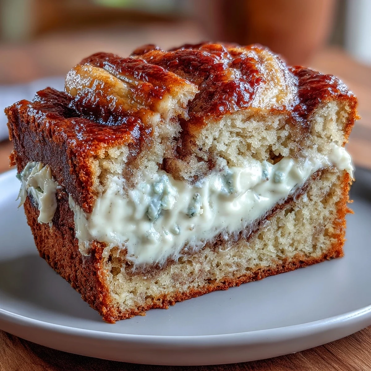 Chleb bananowy z serkiem i cynamonem