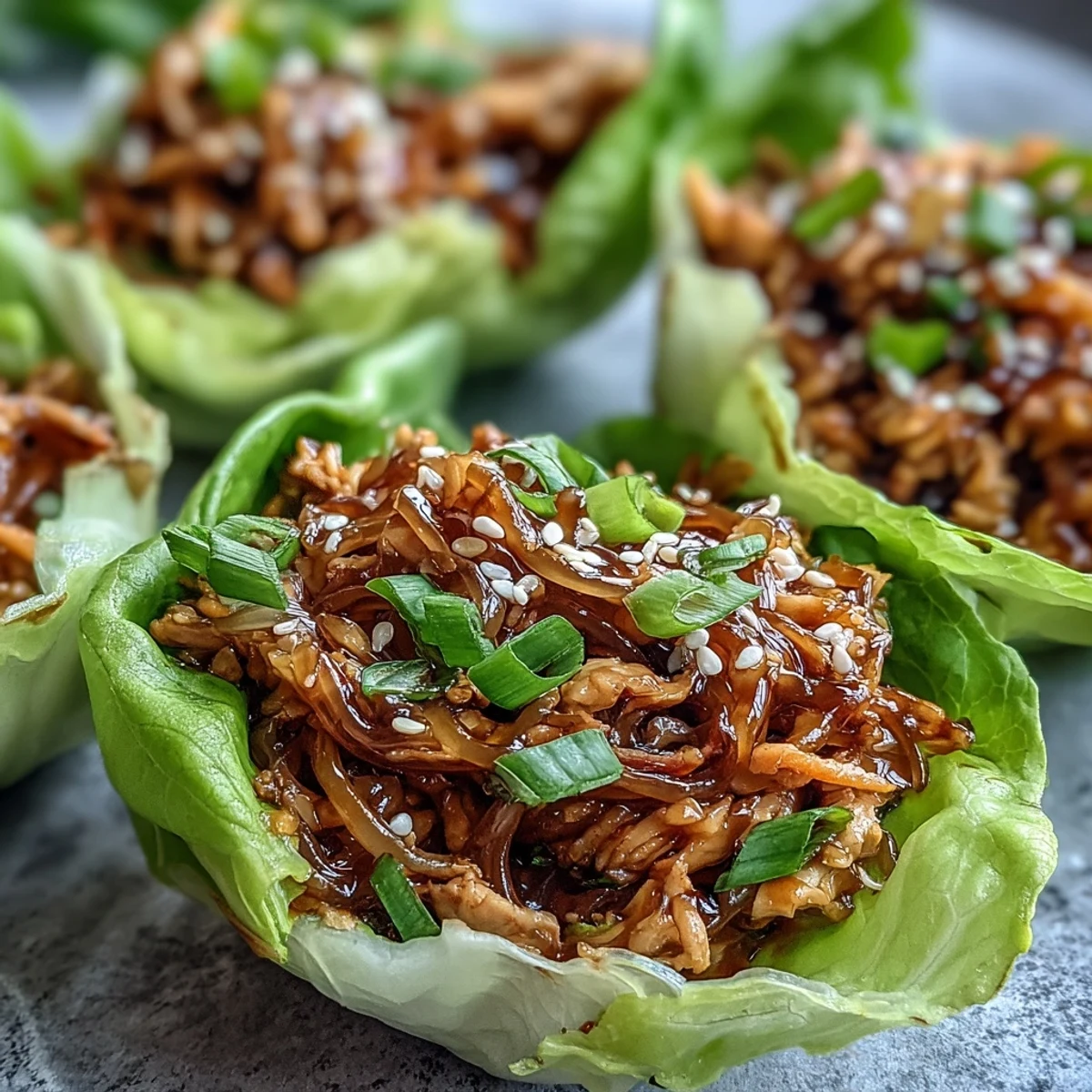 Smoky turkey noodles and crisp butter lettuce leaves create these low-carb Potsticker Noodle Lettuce Cups, perfect for a light handheld meal.