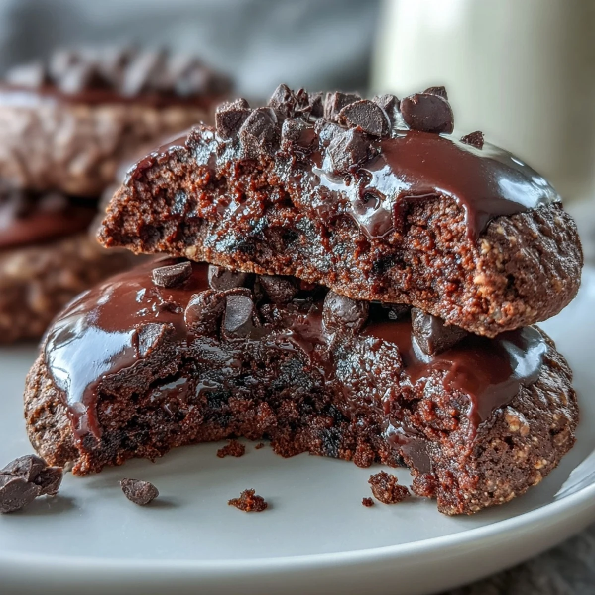 1. Double Chocolate Cottage Cheese Protein Cookies: Fudgy, rich cookies packed with dark chocolate chips and creamy cottage cheese for a high-protein treat.  