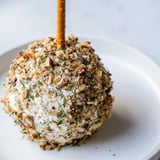 Close-up of elegant Champagne Cork Cheese Balls, ready to be served on a platter for the party.