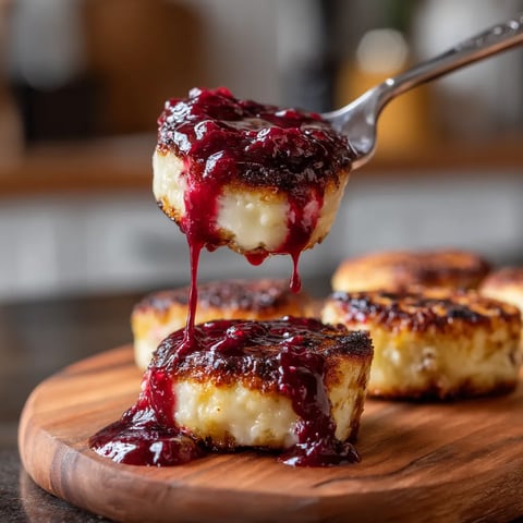Na tle kantyny stoi płyta z pierogami, które są pokryte sosem z jabłek.