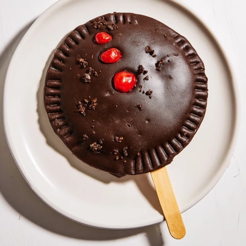 Słodkie pie pops na bazie Czerniny z gorzką czekoladą i wiśniami.  