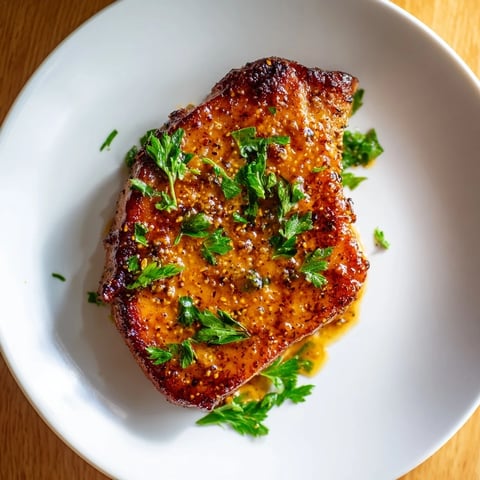 Soczyste kotlety wieprzowe w słodko-kwaśnym sosie musztardowym z miodem.  