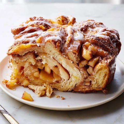 Cynamonowa babka jabłkowa pokrojona na kawałki, idealna do porannej kawy.  