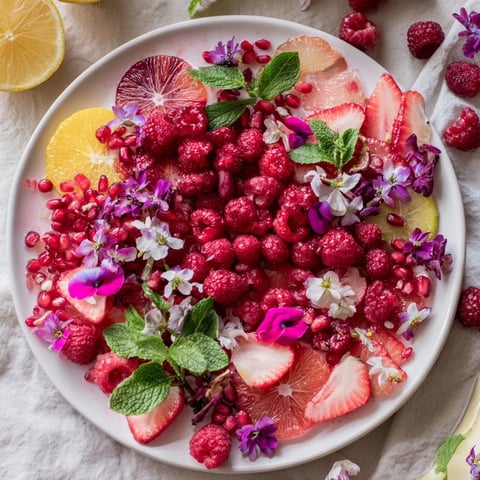 Champagne Bar Garnishes: Fresh fruit, herbs, and edible flowers enhance the bubbly celebration's elegance.