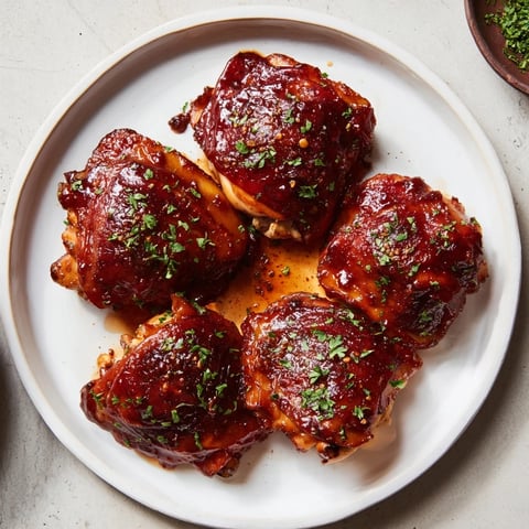 Golden-brown Jam in Coffee Style Glazed Chicken, ready to serve with a glossy, caramelized glaze.