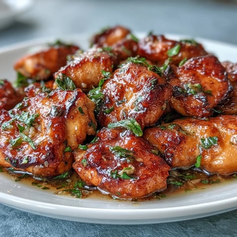 Glowing golden Cowboy Butter Chicken Bites in a skillet, coated in rich garlic butter sauce and fresh herbs.
