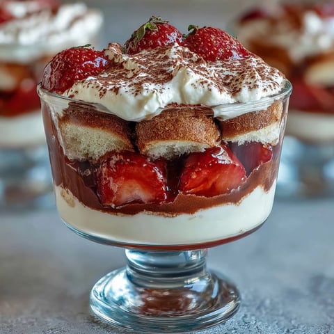 1. Valentine's Day Strawberry Tiramisu Cups with layers of coffee-soaked ladyfingers, mascarpone cream, and fresh strawberries in elegant dessert glasses.  