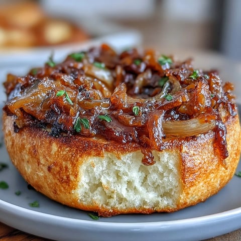 Chrupiące pączki na sztućce z kwaśnym zakwasem i złocistą, słodką cebulką, idealne na śniadanie lub kanapki.