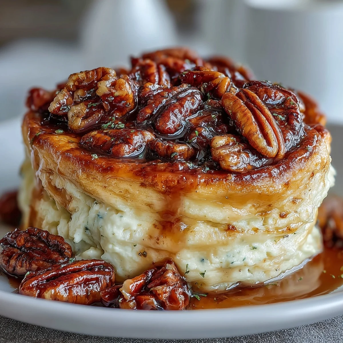 Elegancki soufflé z imbirami złocistych z kandyzowanym orzechowym przykryskiem, idealny na święta.