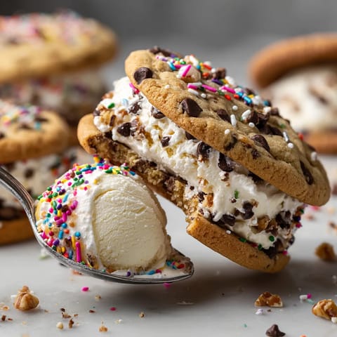 Dwa kawałki ciastecznika z lodem śmietanki i cukrem, w których śmietana jest ułożona w kształcie litery "Y".