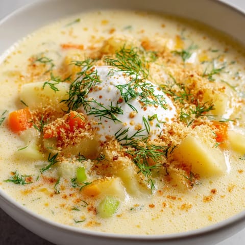 W misce zupy ogórkowej z gruszką zimową i pecorino.