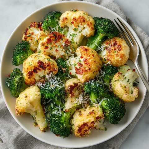 A plate of food with broccoli and cauliflower.
