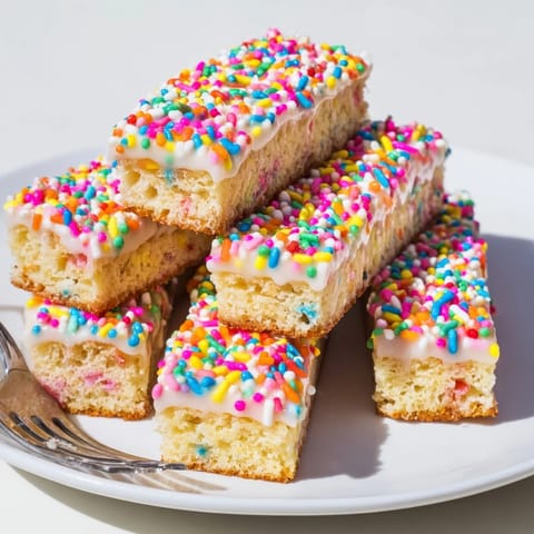Bright, festive Funfetti Mazurek cookie sticks perfect for any joyous celebration.  