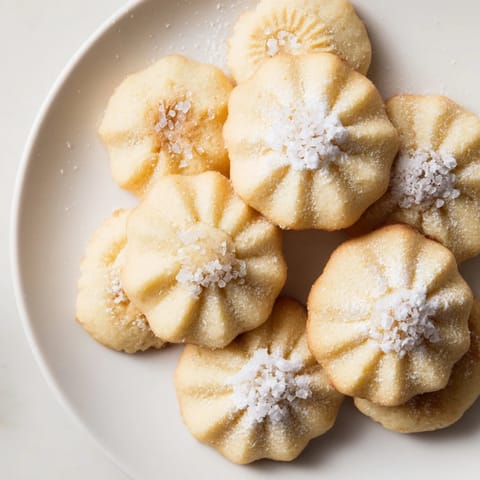 Pyszne polskie ciastka maślane, idealne do serwowania z kawą lub herbatą.  