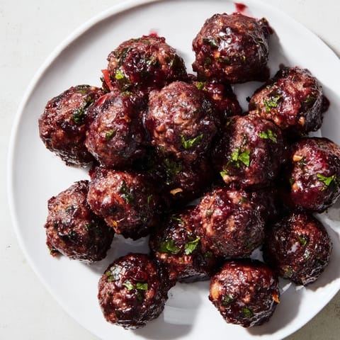 Venison meatballs lingonberry glaze