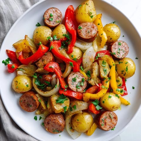 Polish sausage potato skillet
