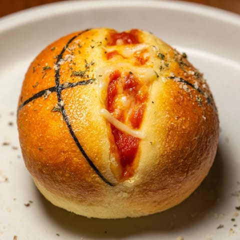 Bite into these delicious Slam Dunk Basketball Pizza Bites, perfect game day appetizers with pepperoni.