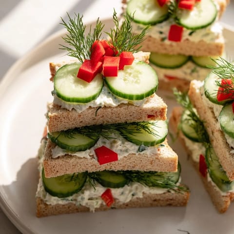 cucumber cream cheese stacks
