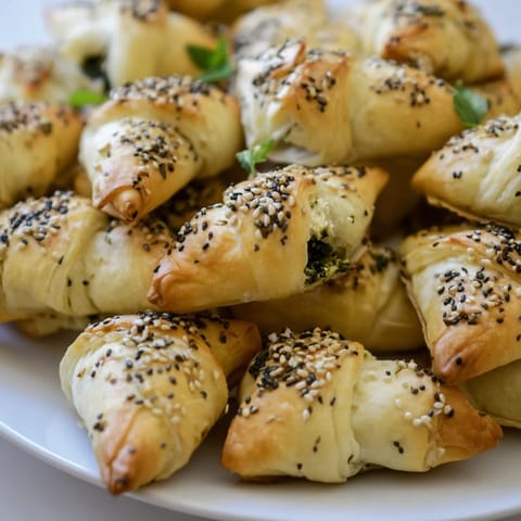 Mini spanakopita trójkątne kąski