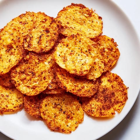 Zdjęcie apetycznych chipsów z twarogu z przyprawami, idealnych do chrupania z ulubionymi dipami.