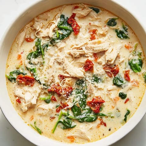 Kremowa tuskańska zupa kurczaka