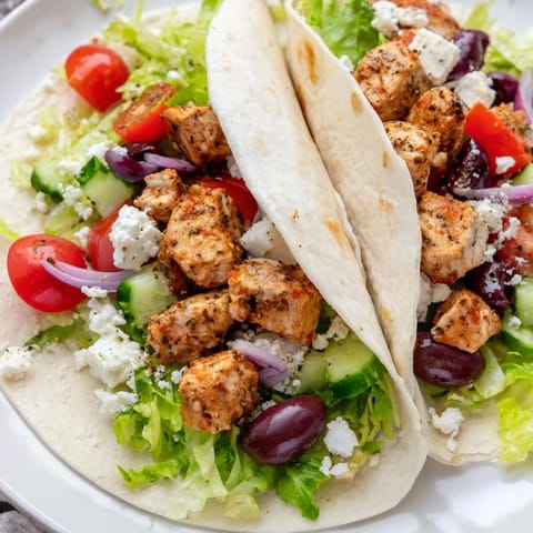 Grecki Cytrynowy Kurczak Wrap