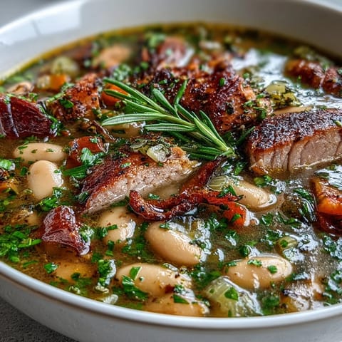 Wędzony indyk z białą fasolą